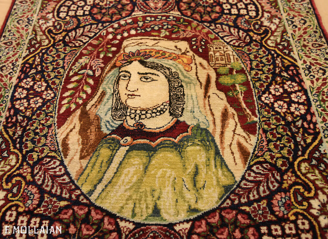 Alfombra Persa Antigua Kerman Ravar n°:65726883